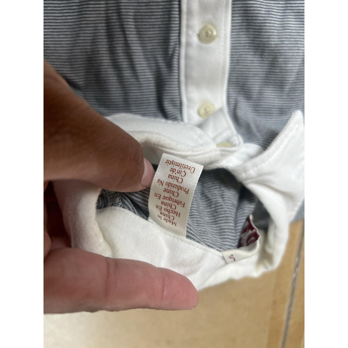 Original Penguin Polo Mens L White Colorblock Classic Fit Cotton Jersey