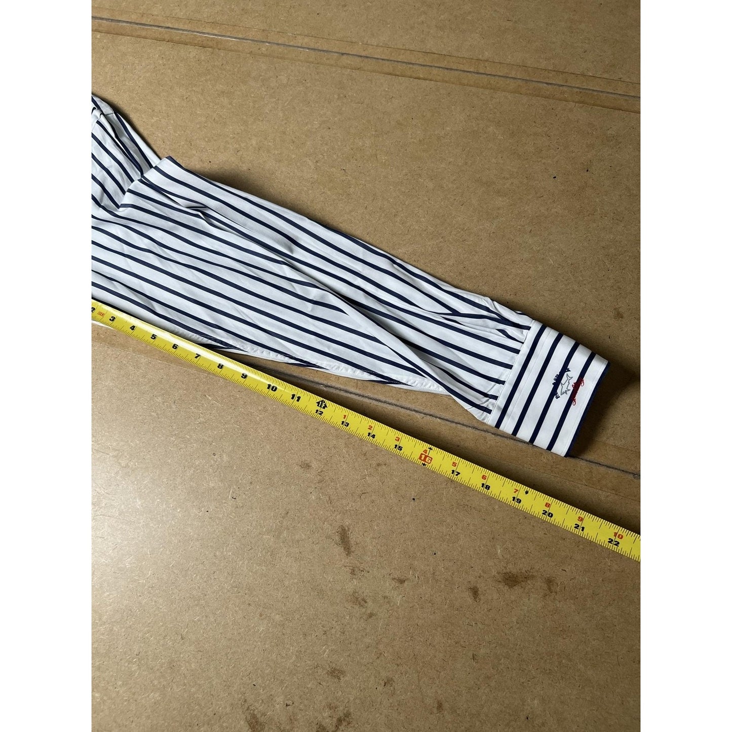 Paul & Shark Shirt Mens IT 42 White Navy Striped Long Sleeve Button Up Casual