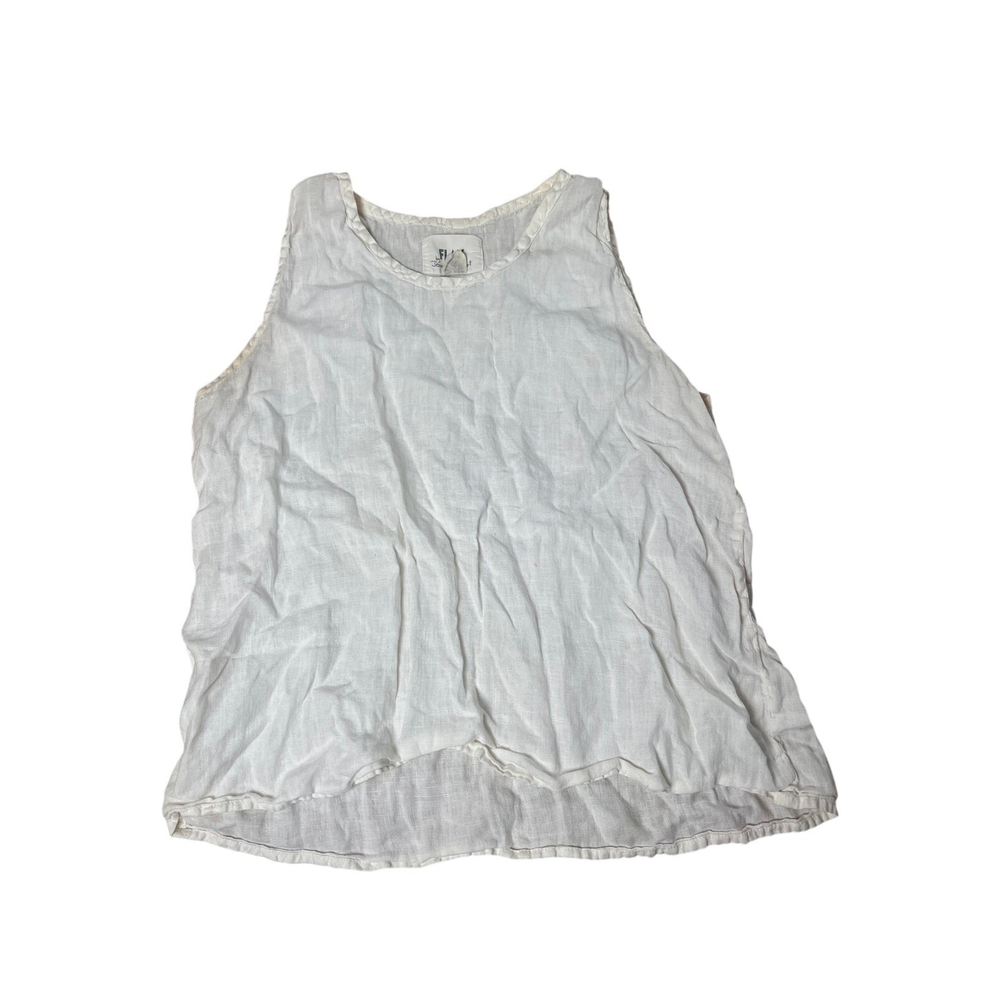 Flax By Jeanne Engelhart White Tank Top Size S