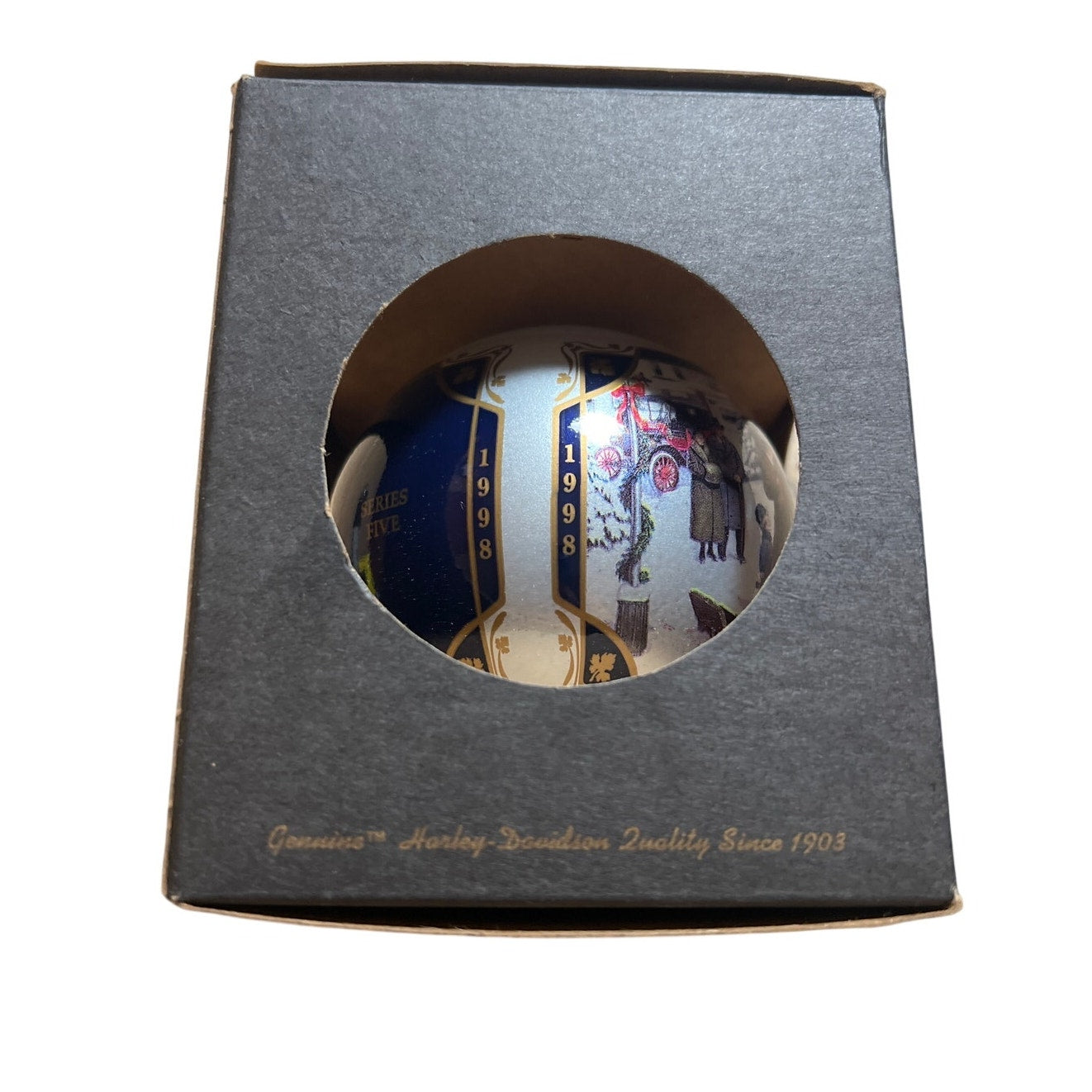 NIB Limited Edition 1998 Harley Davidson Christmas Ornament Ball