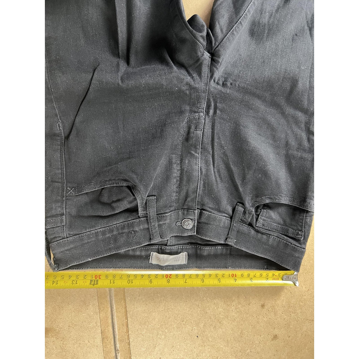 Madewell Jeans Womens 29 Black Skinny Dark Wash Stretch Denim 5-Pocket Zip