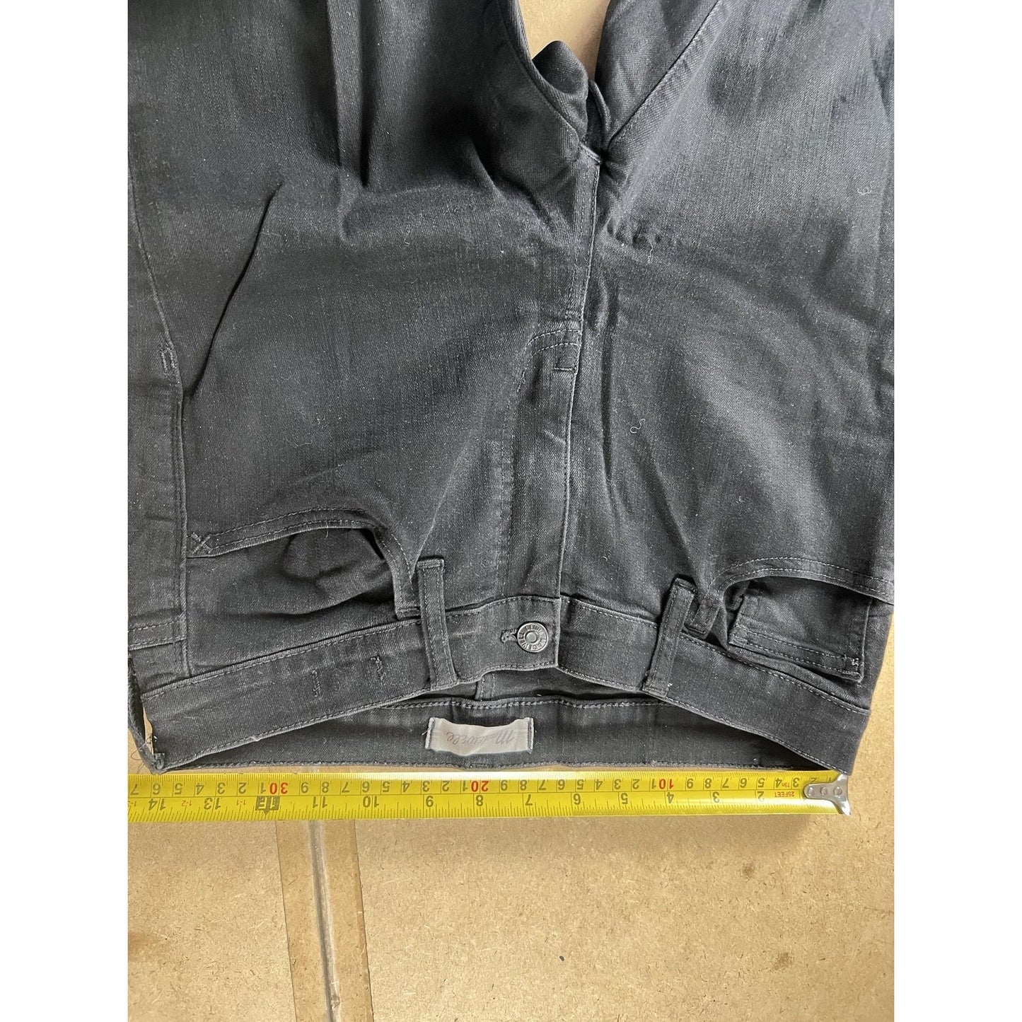 Madewell Jeans Womens 29 Black Skinny Dark Wash Stretch Denim 5-Pocket Zip