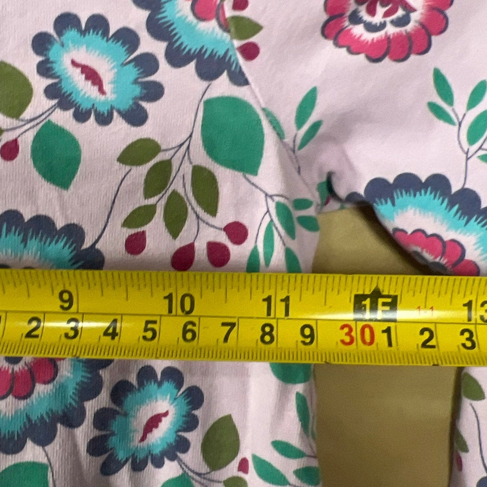 Tea Size 5 Girl Top Long Sleeve 100% Cotton Floral Pattern