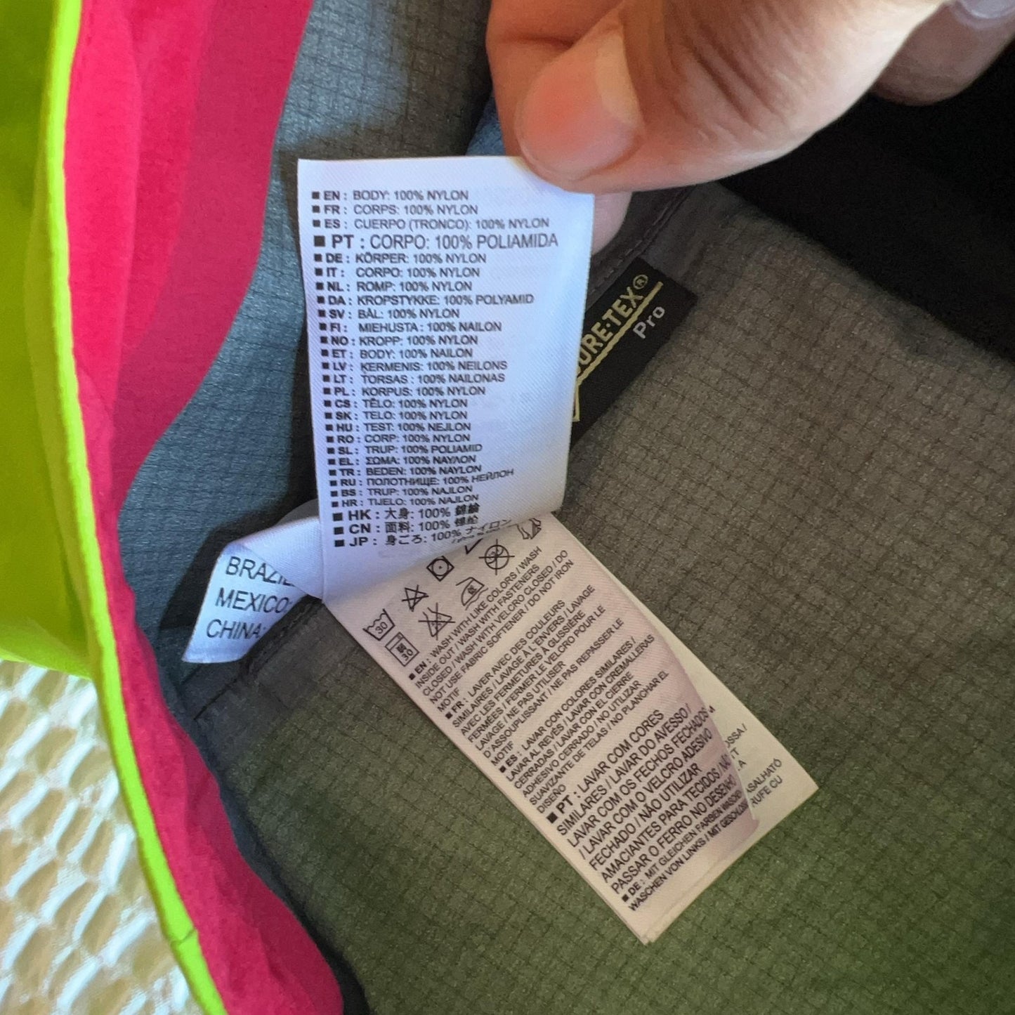 Salomon Womens Jacket Small Neon Green Pink GORE-TEX Pro Hooded Ski Shell