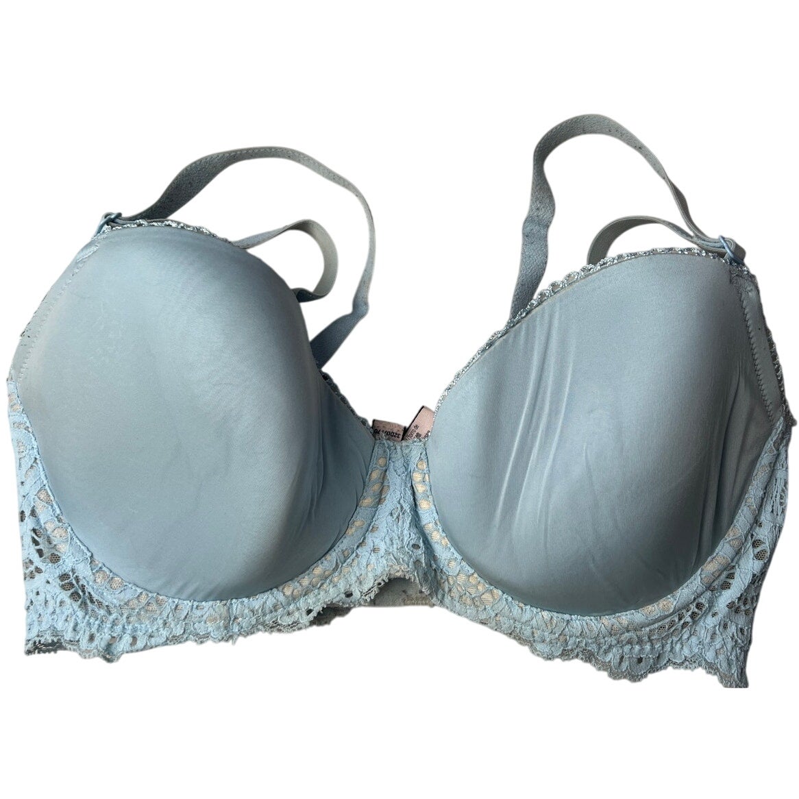 Victoria's Secret Angel Pale Light Blue Lace Bra 32DD