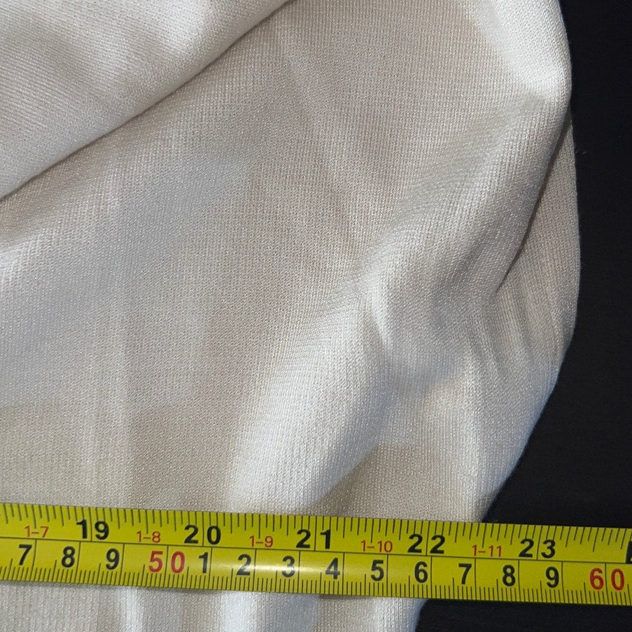 St. John Size 16 Women's Wool/Rayon White Dress Draped Neck Sleeveless