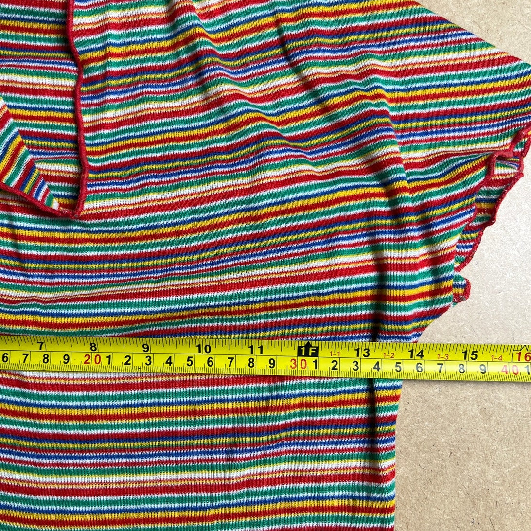 Vintage Rainbow Striped T-Shirt Size Small