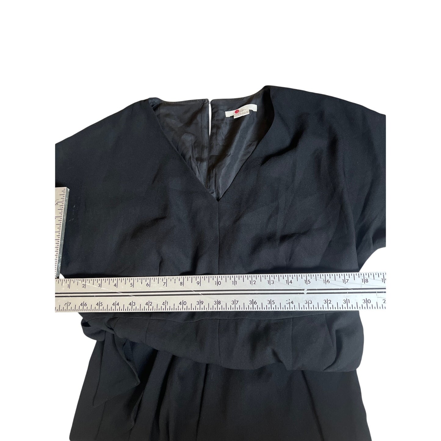 J.P. Boden Long Black Midi Women Dress Size 10P Waist Tie