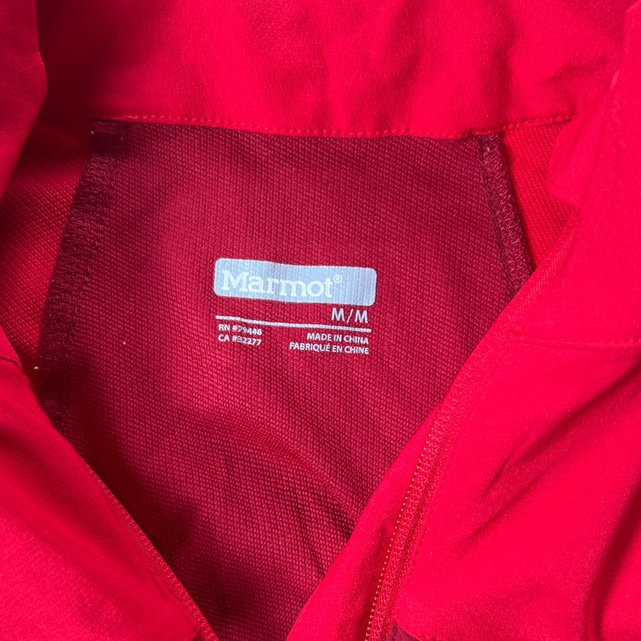 Marmot Jacket Mens M Softshell M3 Red Water Repellent Windbreaker
