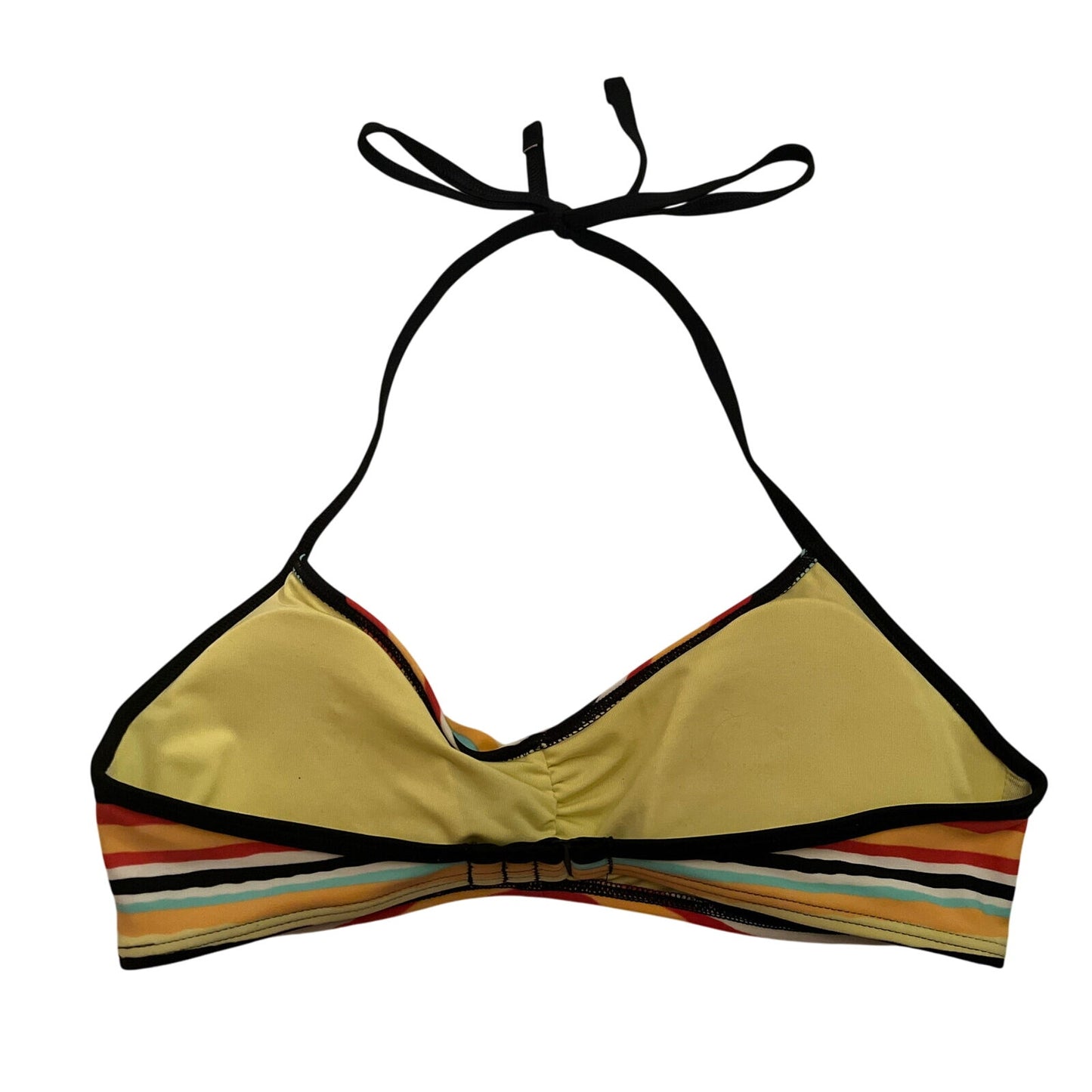 Aerie Multicolored Striped Scoop Triangle Bikini Top size Small