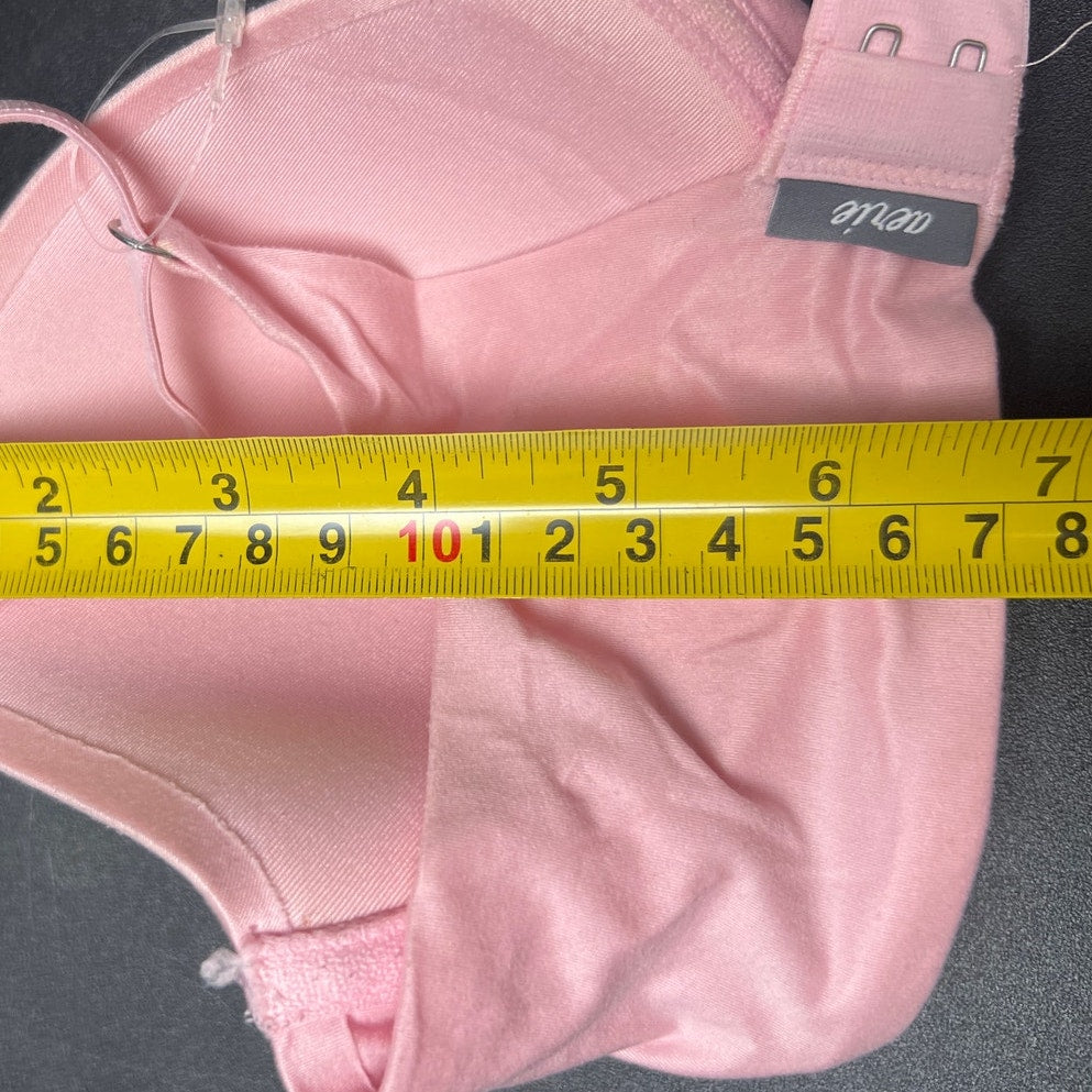 Aerie Sunny 32C Women Pink Bra Adjustable Lightly Lined Demi Push Up