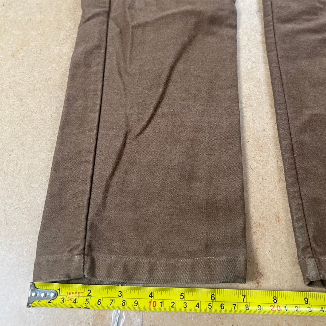 Tedelon 30x31 Chino Khaki Brown Dress Pants Men's Pocketed