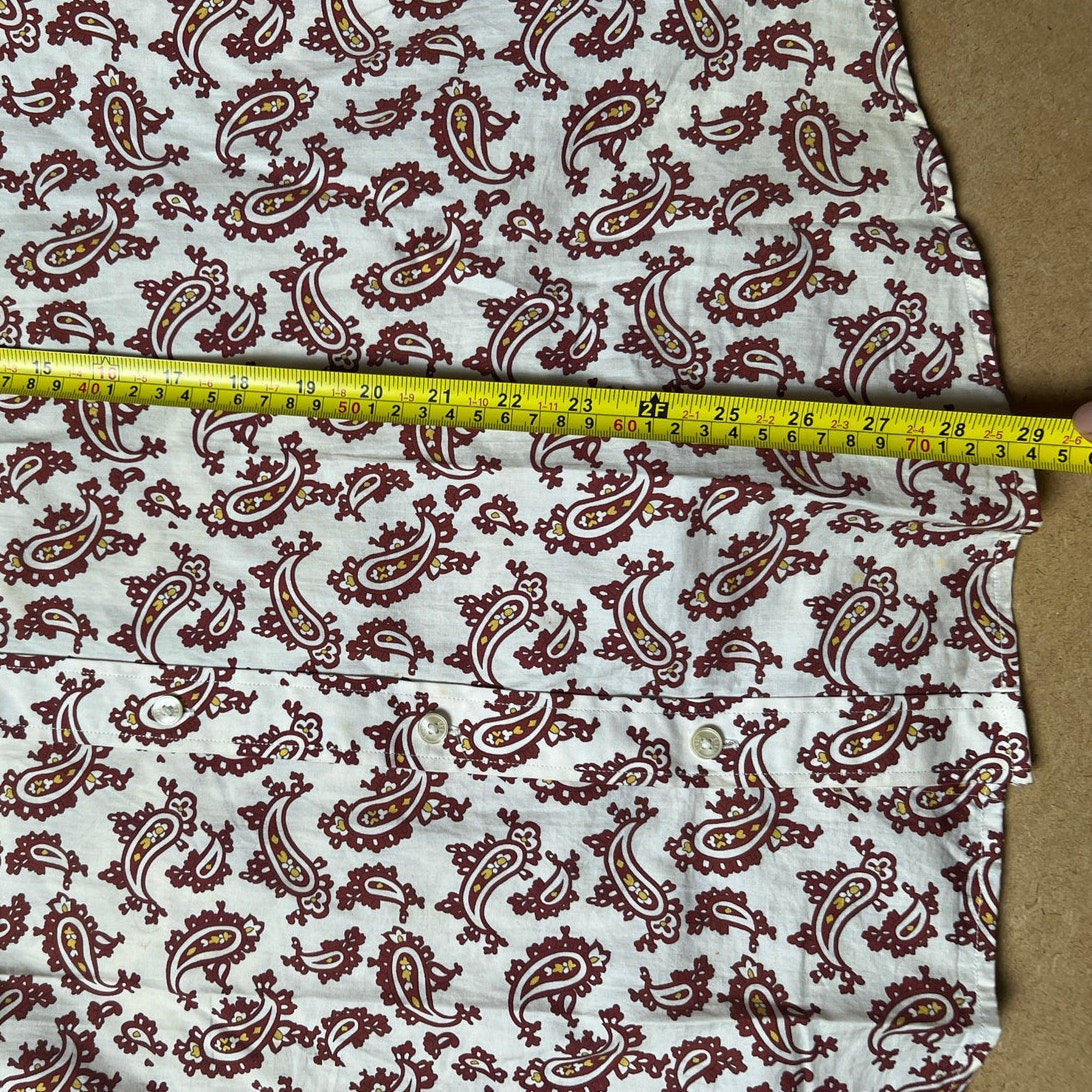 Ben Sherman Retro Paisley Button-Up Shirt Men Size 2XL