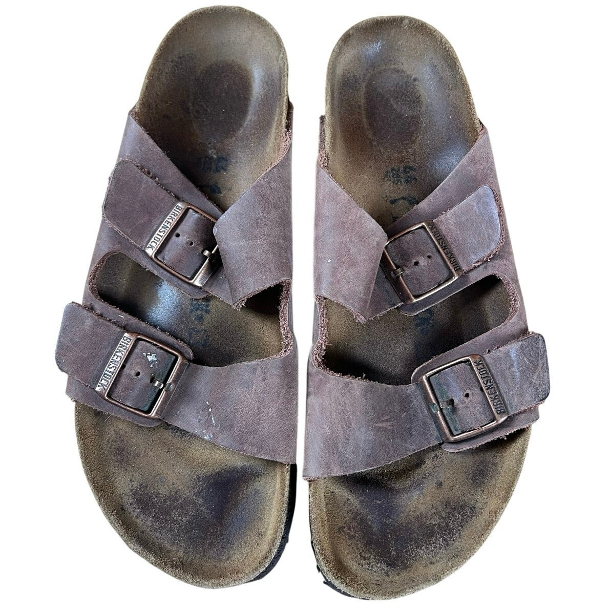 Birkenstock Shoes Mens Size 13 Brown Arizona Slide Nubuck Suede Germany