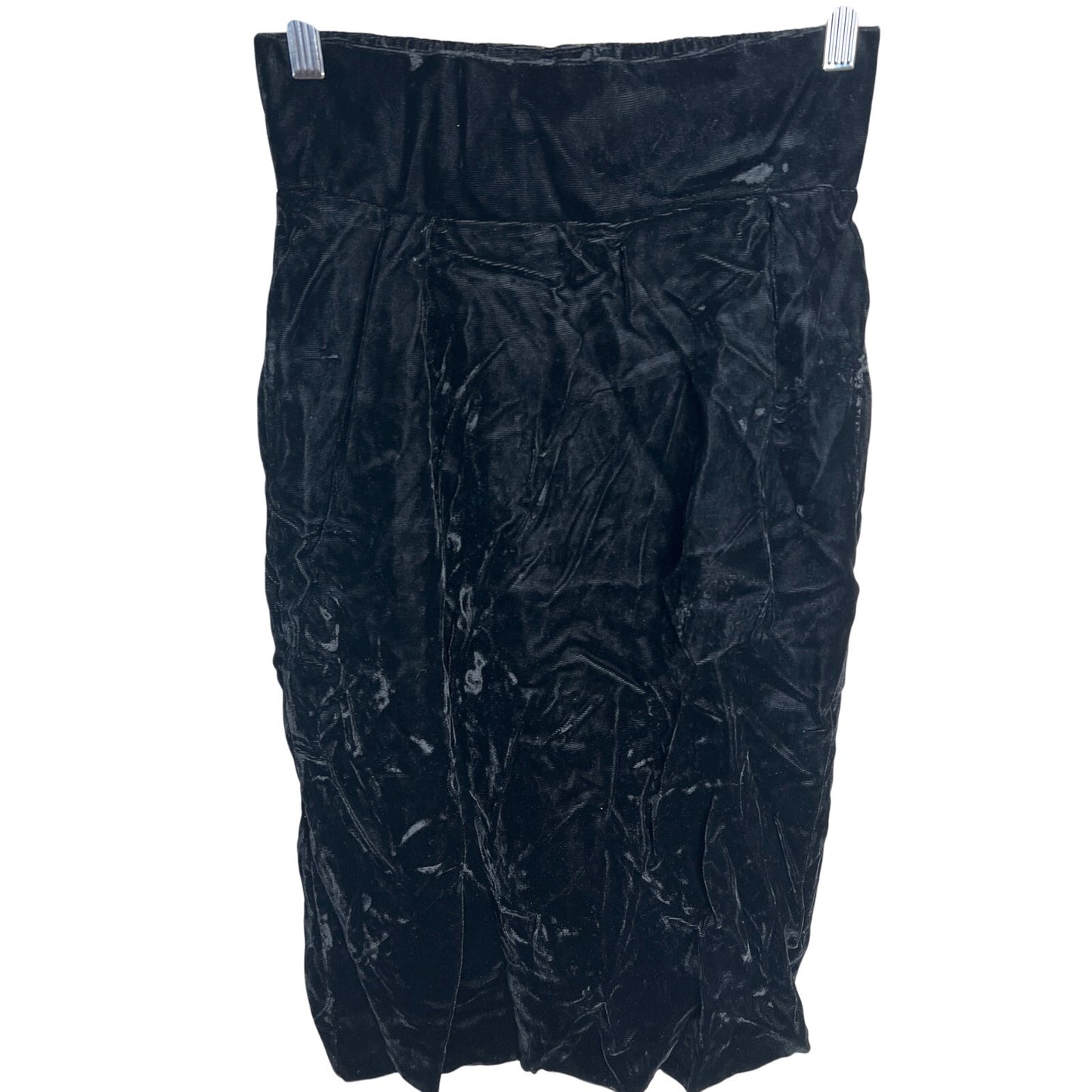 A.C. Sport Size 12 Black Velvet Long Women Skirt