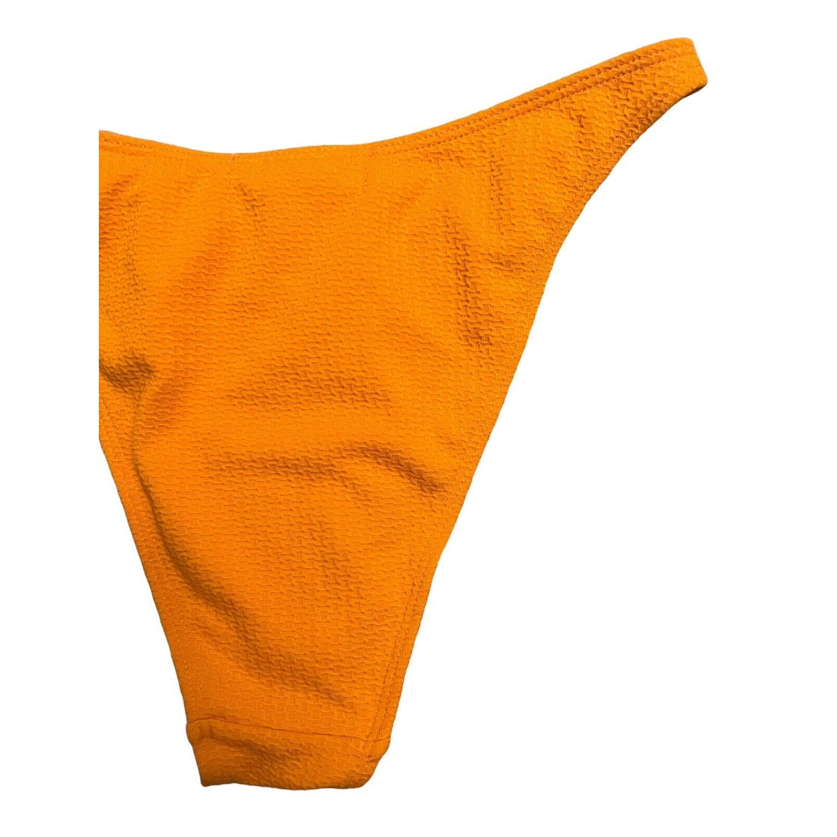 Missguided Women's 2 Orange Soft Touch High Leg Tanga Bikini Bottom NWT