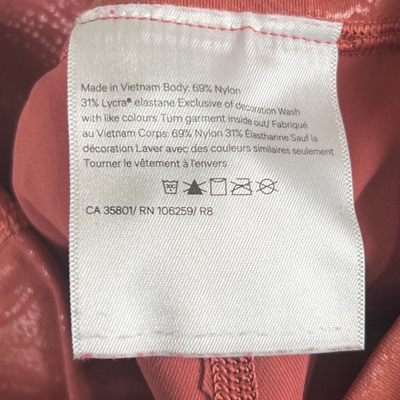 Lululemon Wunder Under Shine Pink Print Size 2