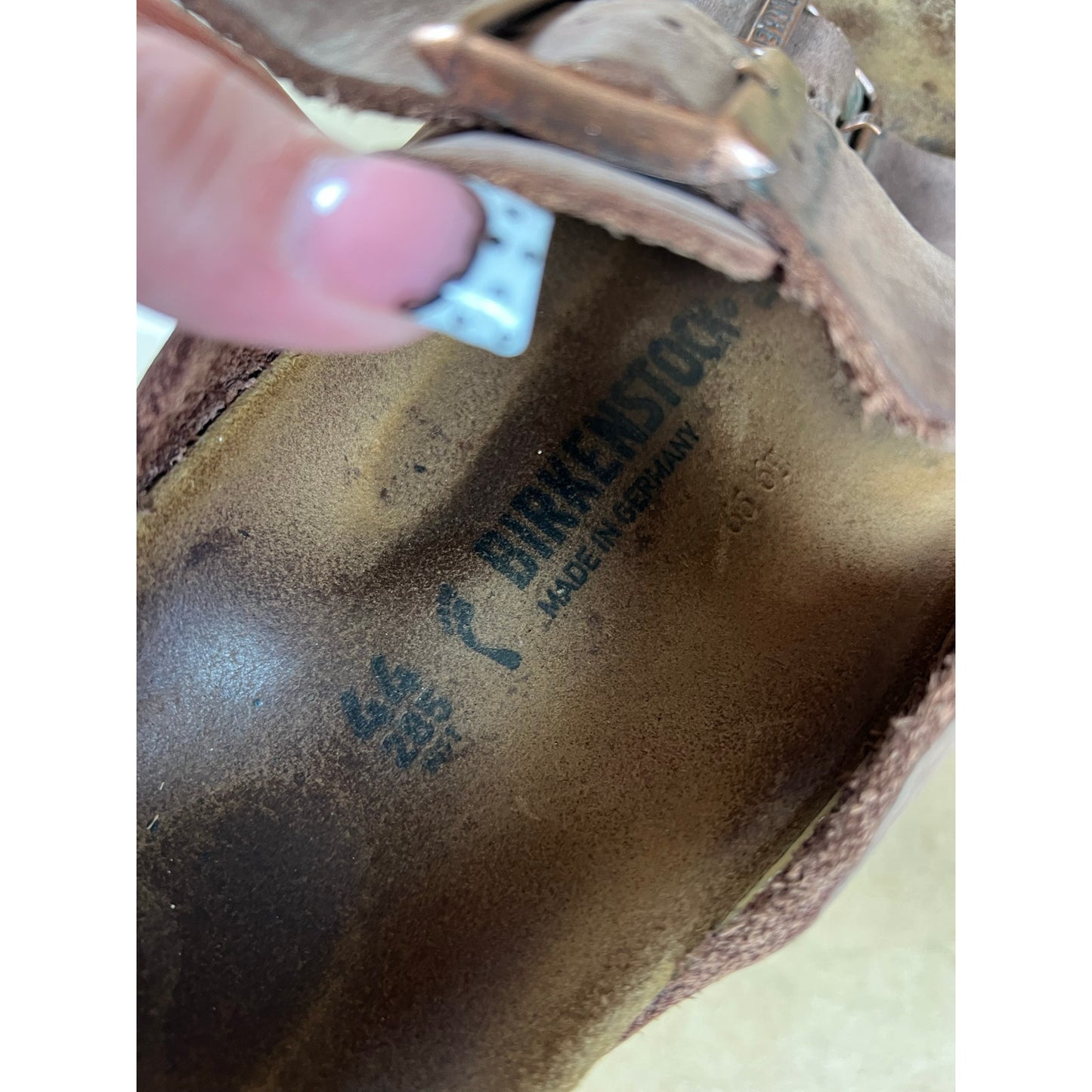 Birkenstock Shoes Mens Size 13 Brown Arizona Slide Nubuck Suede Germany