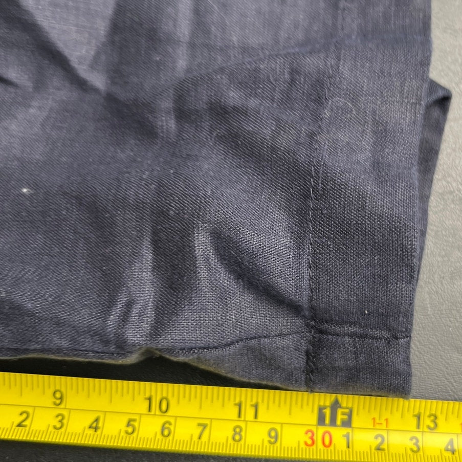 Ellen Tracy NWT XL 100% Linen E-Navy Top