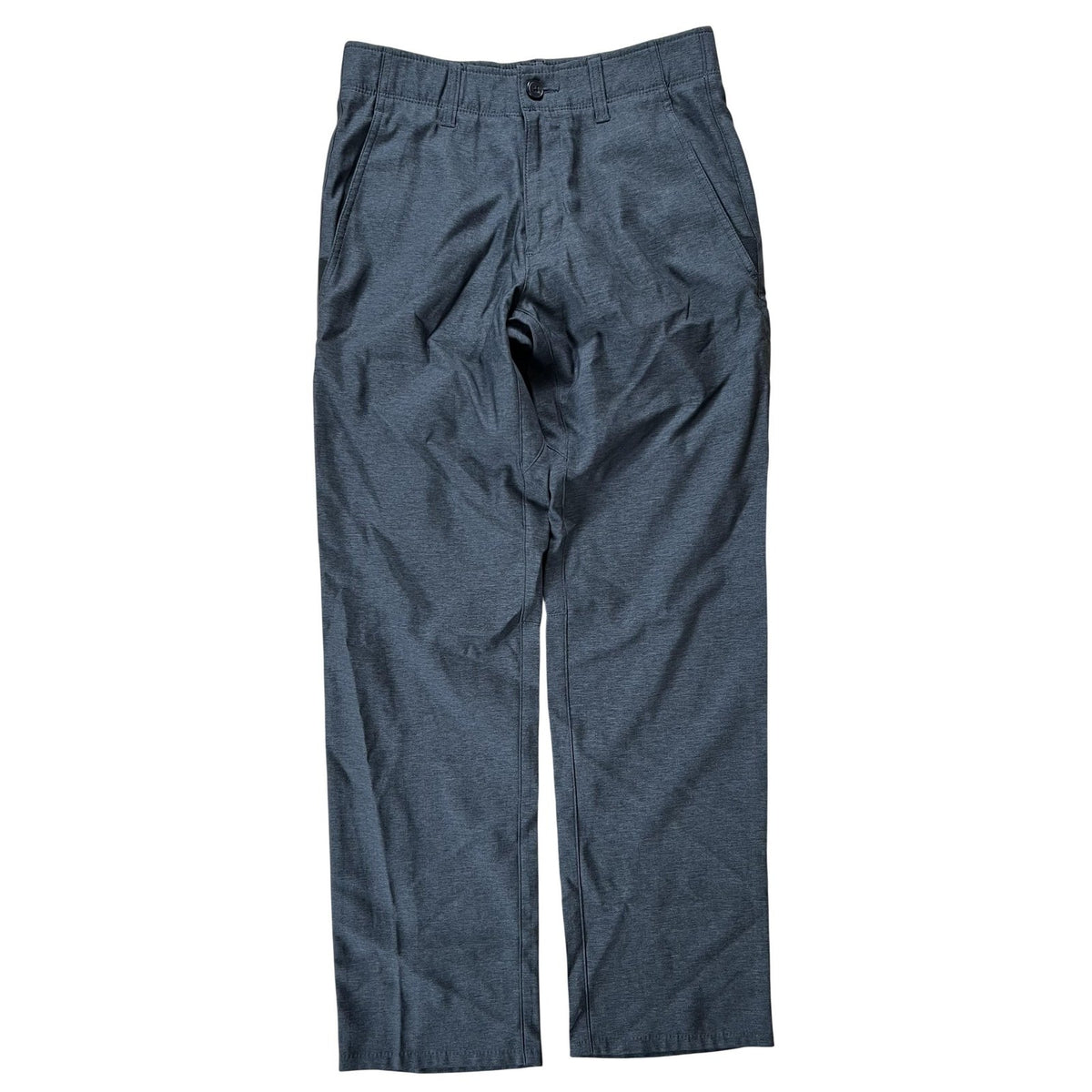 Haggar Mens 29 Gray Chino Athletic Straight Flat Front Stretch H26 Move