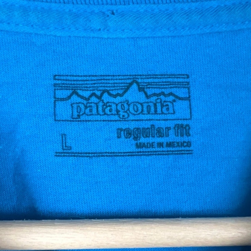 Patagonia Regular Fit Size Large Long Sleeve Graphic Blue