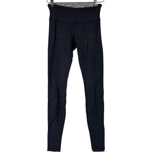 Lululemon Wunder Under Women Size 4 Black Yoga Leggings