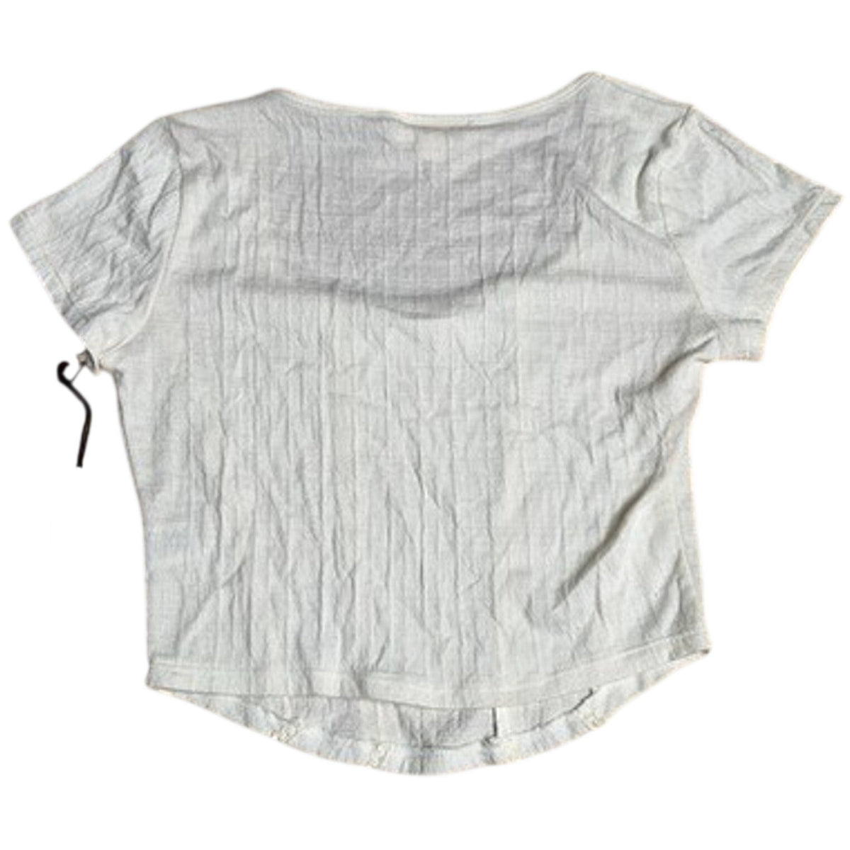 No Frills Los Angeles T-Shirt Womens L White Cropped Scoop Neck Embroidered