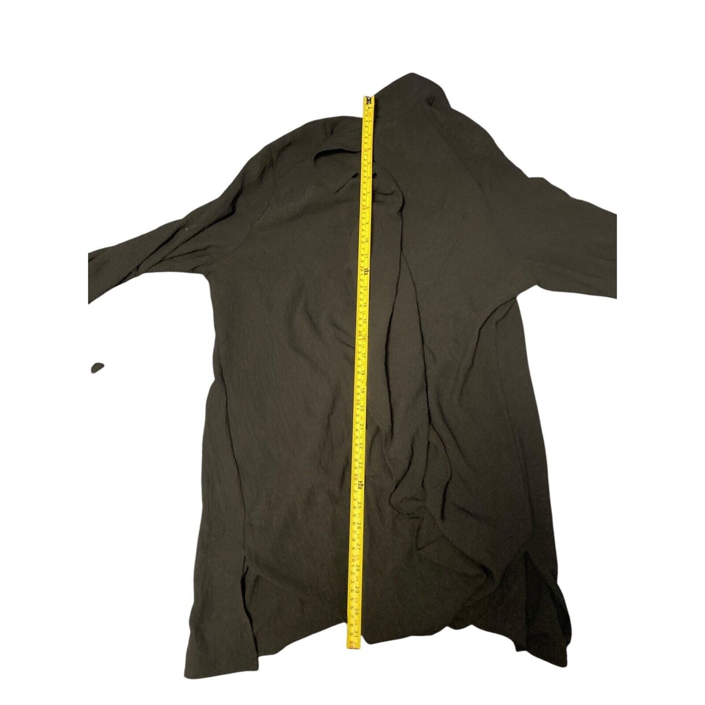ODDY Black Oversized Relaxed Fit Open Cardigan with Pockets Women's L / XL