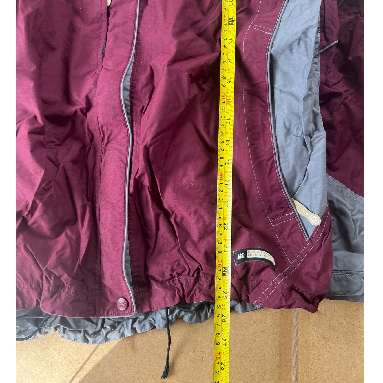 REI Maroon and Gray Winter Jacket Women Size XL