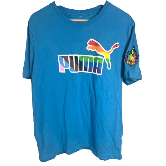 Puma Pride Large Logo Blue Color T-shirt Essential