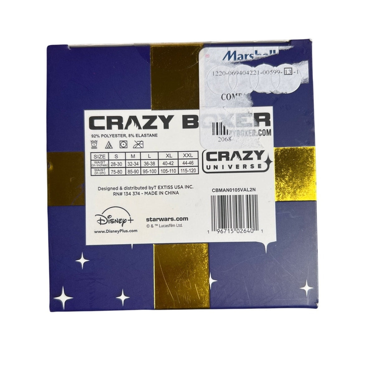 NIB *SEALED* Crazy Boxer Star War Men Size M