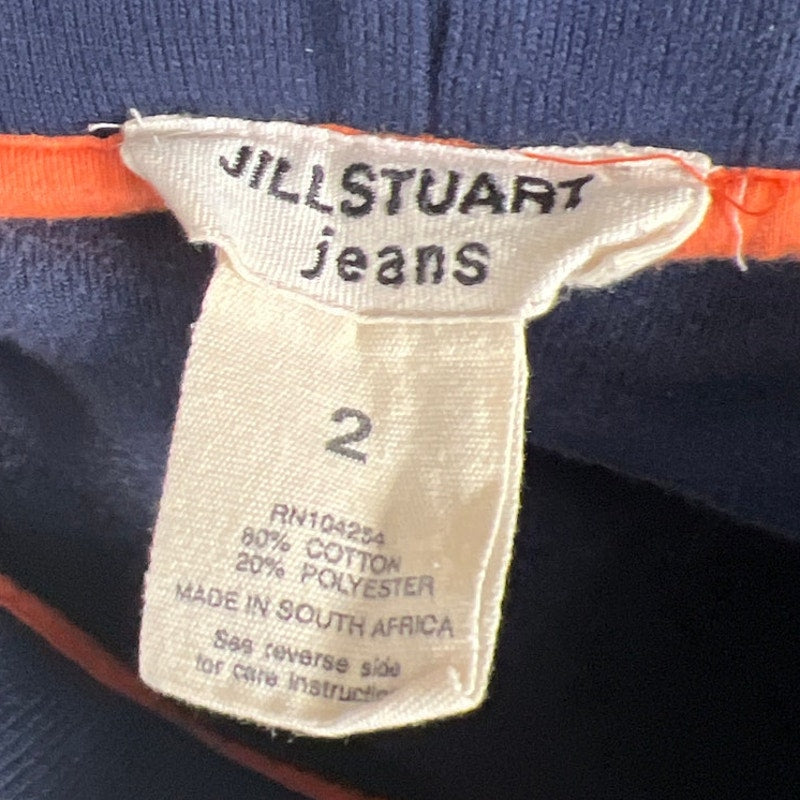 JILLSTUART Jeans Size 2 Velvet Navy Blue Skirt