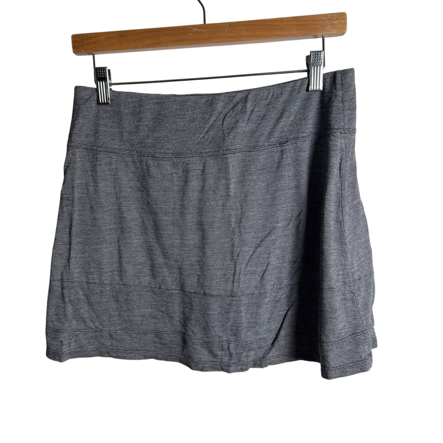Smartwool Merino Wool Blend Gray Black Stripes Womens Size S Skirt