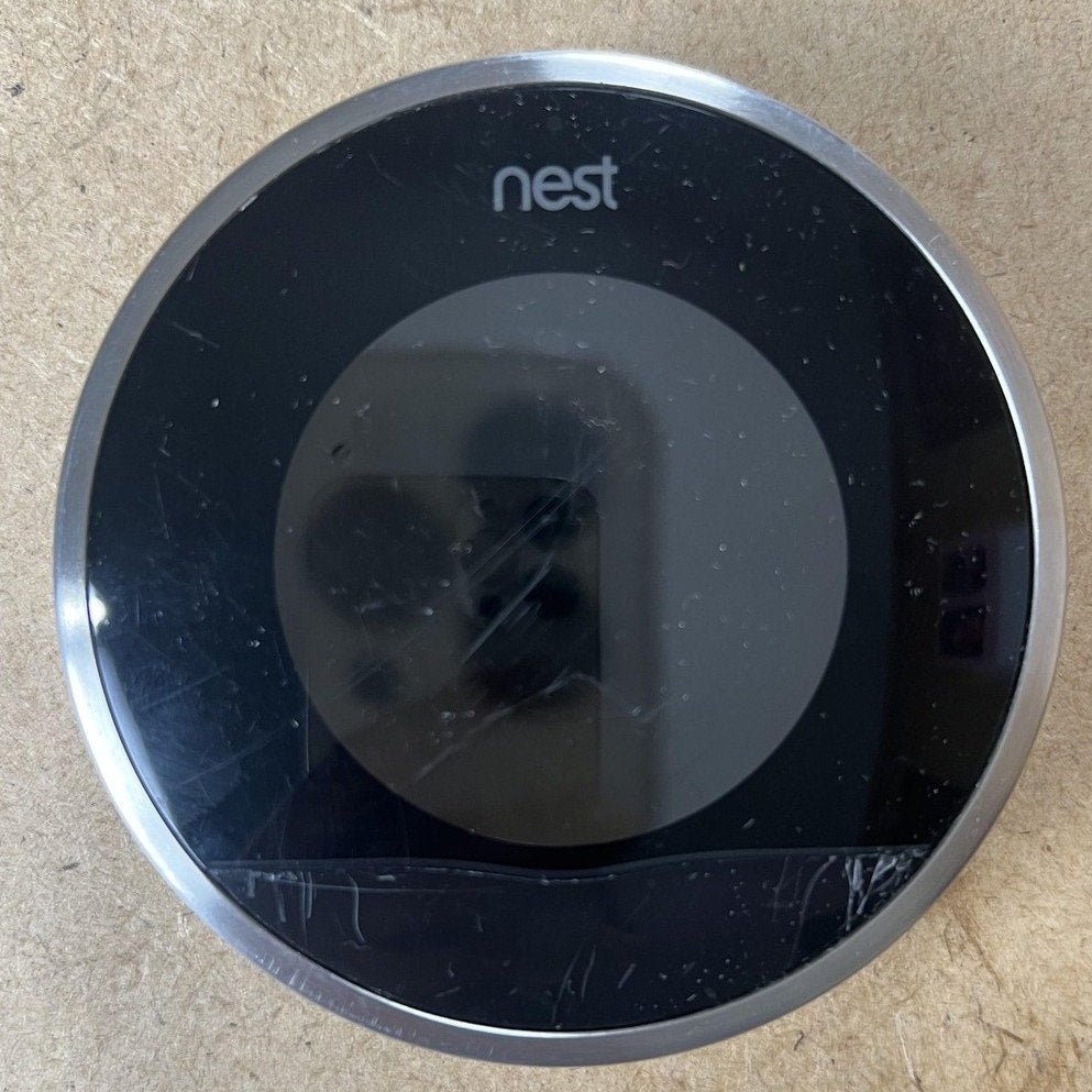 Nest Thermostat Round Smart WiFi Silver Display Unit Only Made In China
