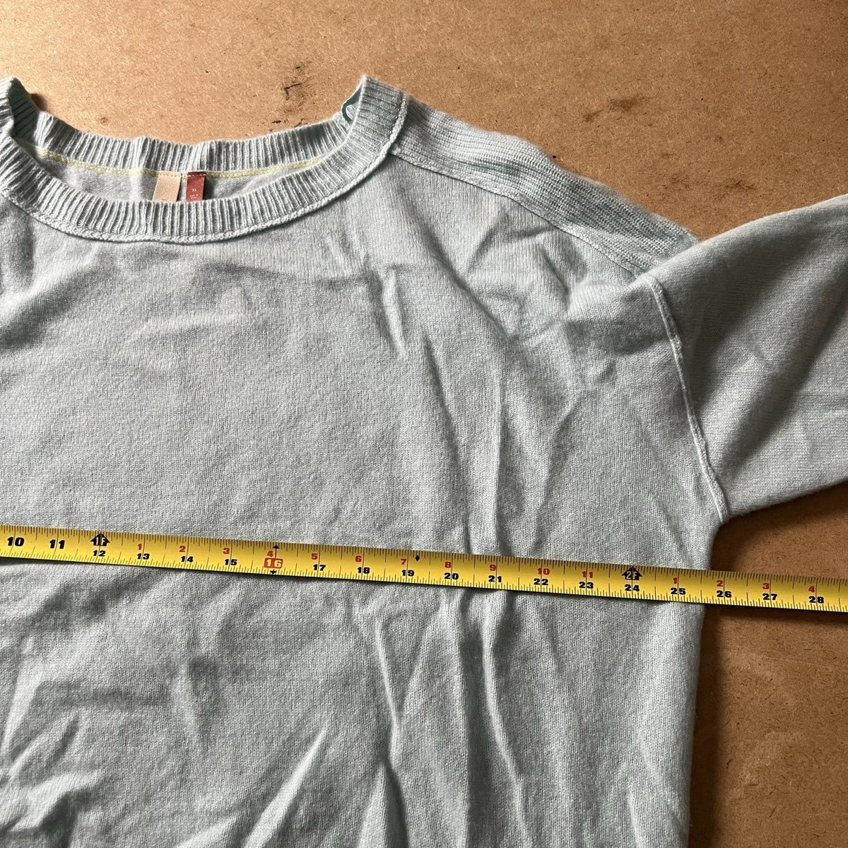 Pilcro Sweater Womens XL Green Pullover Lightweight Raglan Ribbed-Cuffs