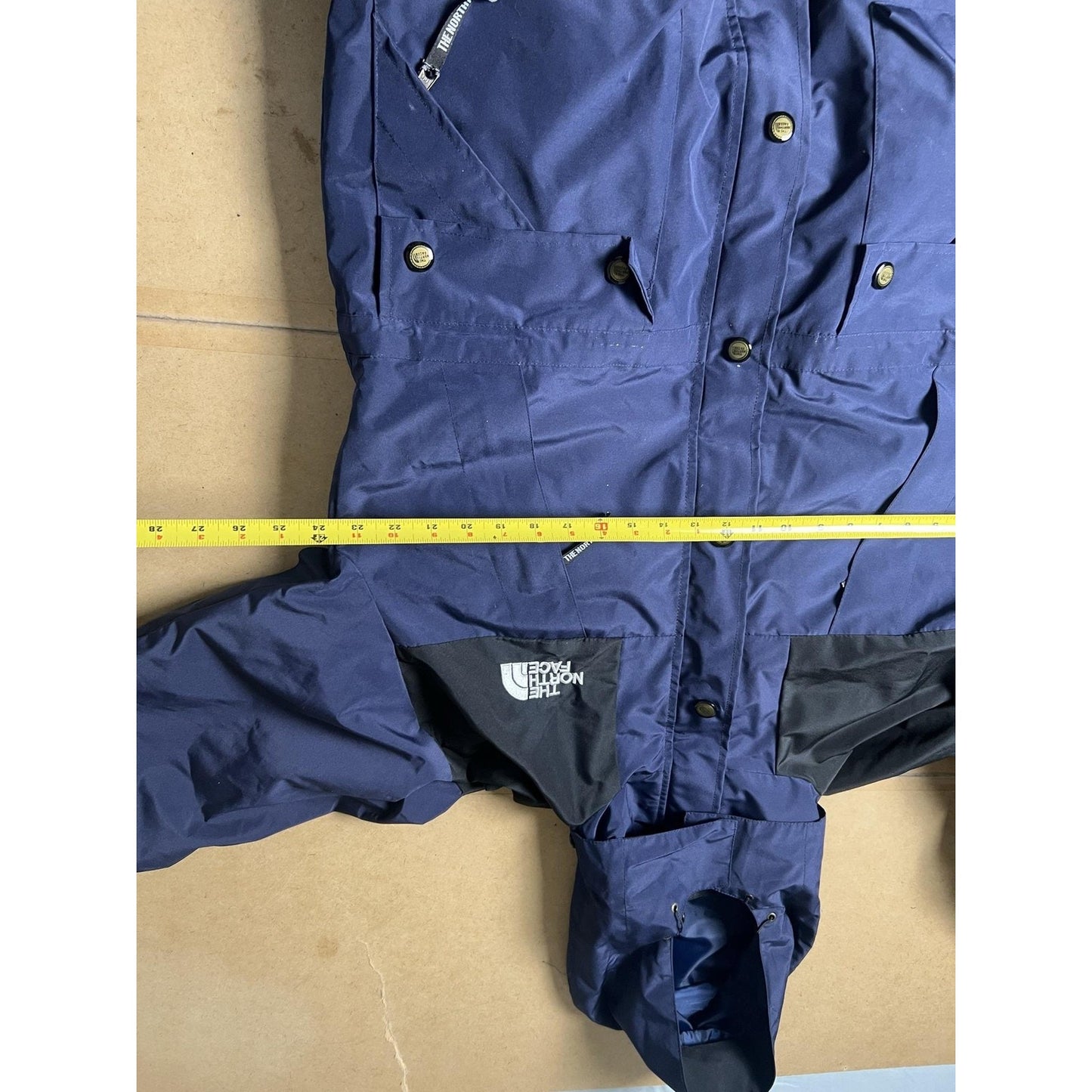 The North Face Jacket Mens L Blue Softshell Rain Coat GORE-TEX Hooded Waterproof