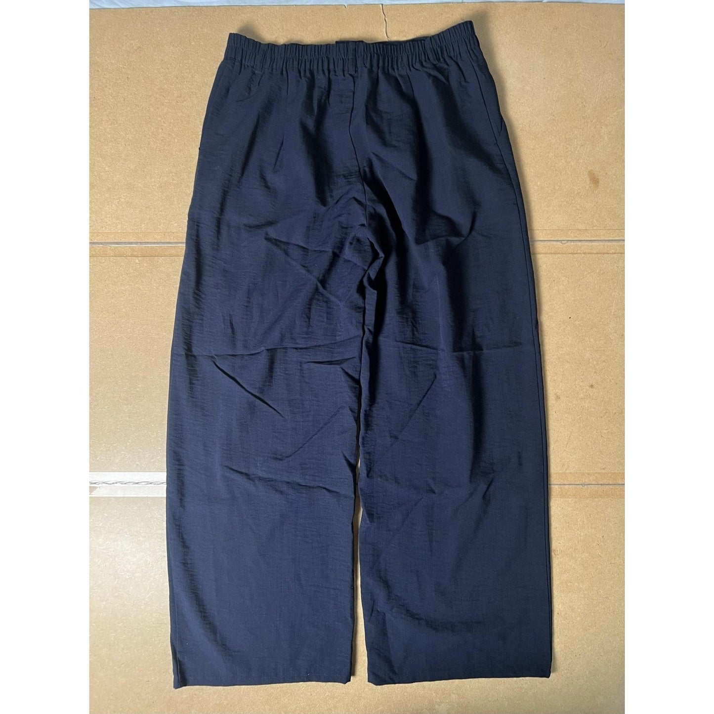 Feierisi Pants Mens 37x32 Blue Dress Rayon-Poly Relaxed Pleated Elastic Waist