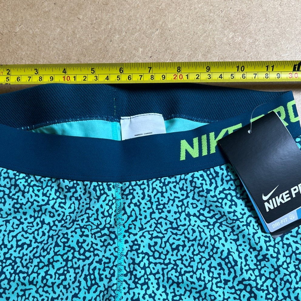 NWT Nike Pro Athletic Teal Pants Women Size M