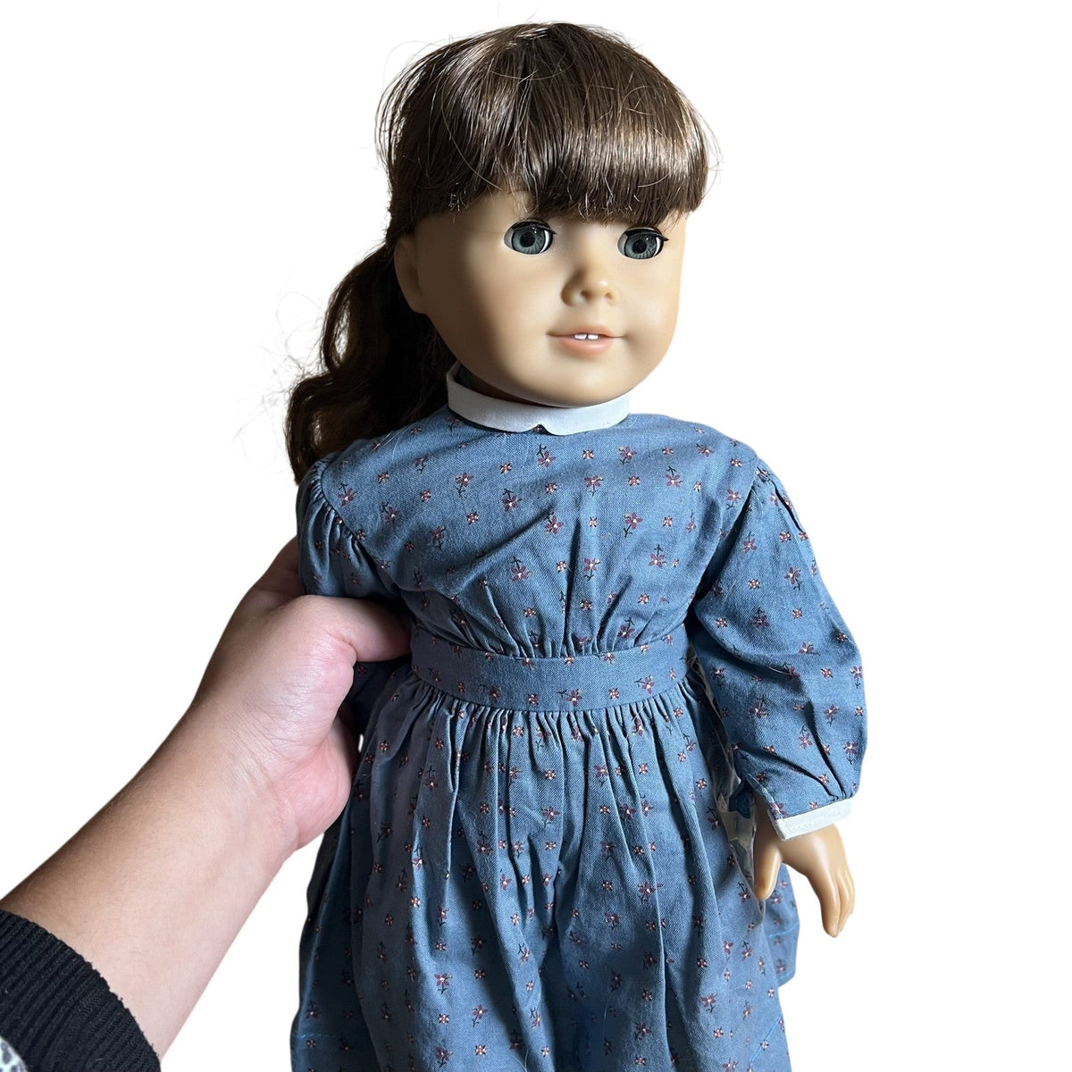 American Girl Brown Hair Blue Dress Doll 18 Inch Classic Outfit Toy Collectible