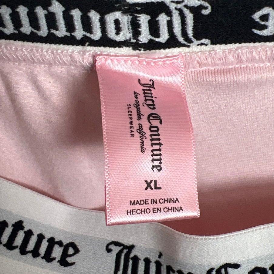 Juicy Couture Sweatpants Size XL Pink Velour Sleepwear