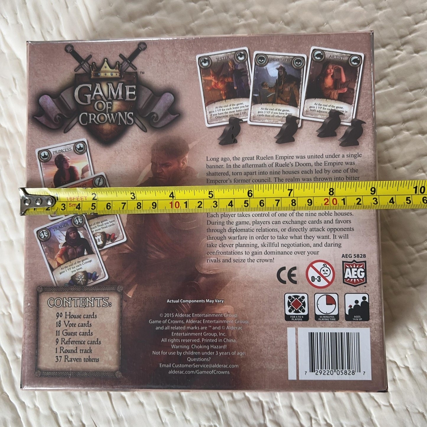Alderac Entertainment Group Game Of Crowns Strategy Board Game 2015 Complete