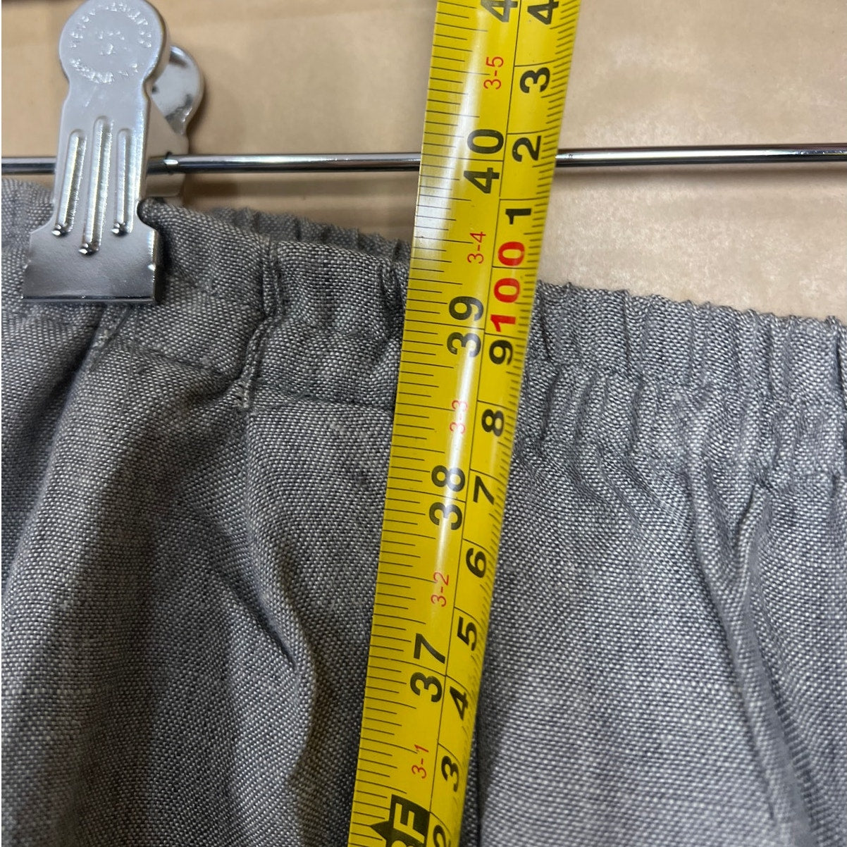 Eileen Fisher Made In USA Size Medium Rayon/Linen Gray Wide Leg