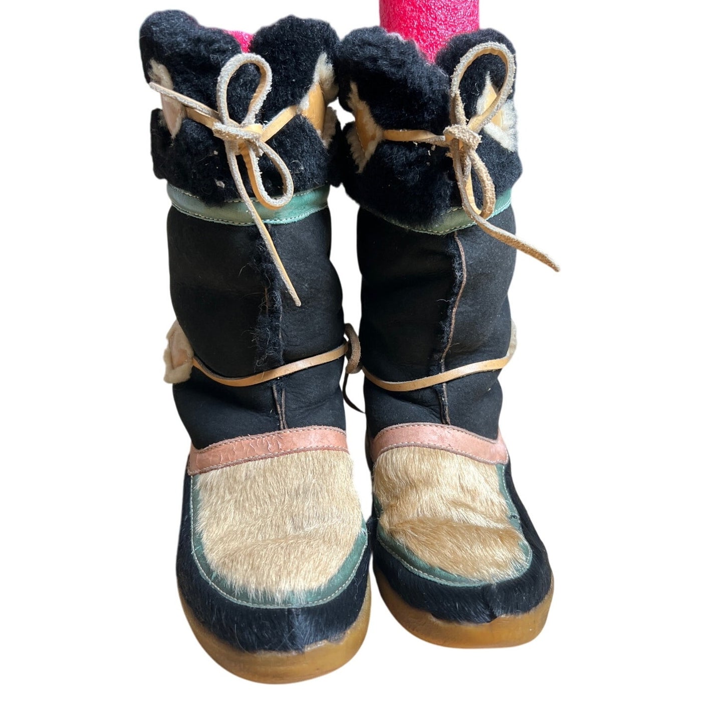 Tecnica Rainbow Calf Hair Fur Lined Snow Boots Sz 38 W7