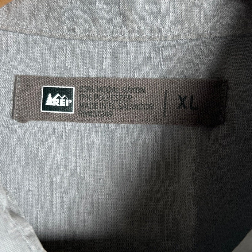 REI Co-op Shirt Mens XL Gray Vented Fishing Camp Hiking Outdoor
