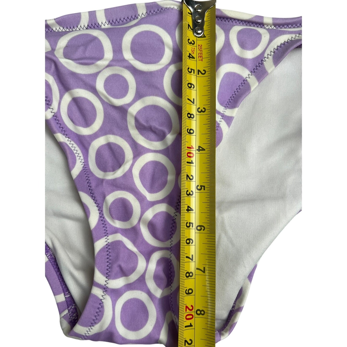 Victoria's Secret Size Medium M Lilac Purple White Circles Bikini Bottom