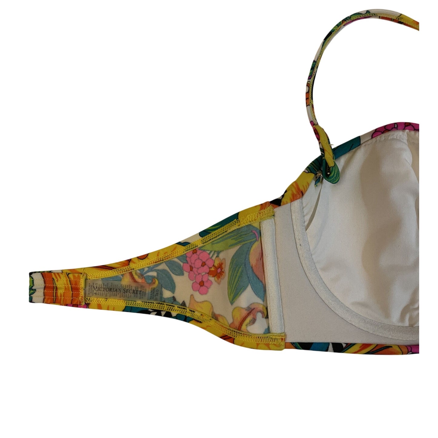 Victoria's Victoria Secret Halter Top Bikini 36D Floral Design - EUC