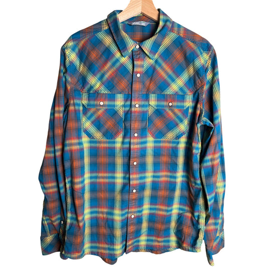 Stio Medium Junction Flannel Plaid Cotton Men's Button Down