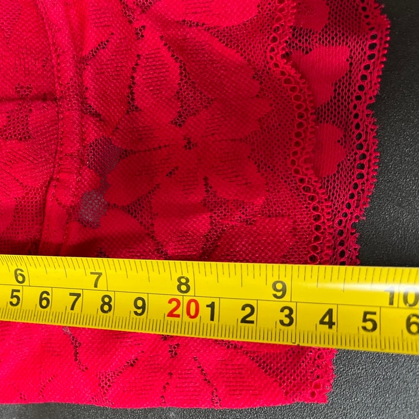 Victoria Secret Pink Red Bra Size XL Lined Pull On Bralette