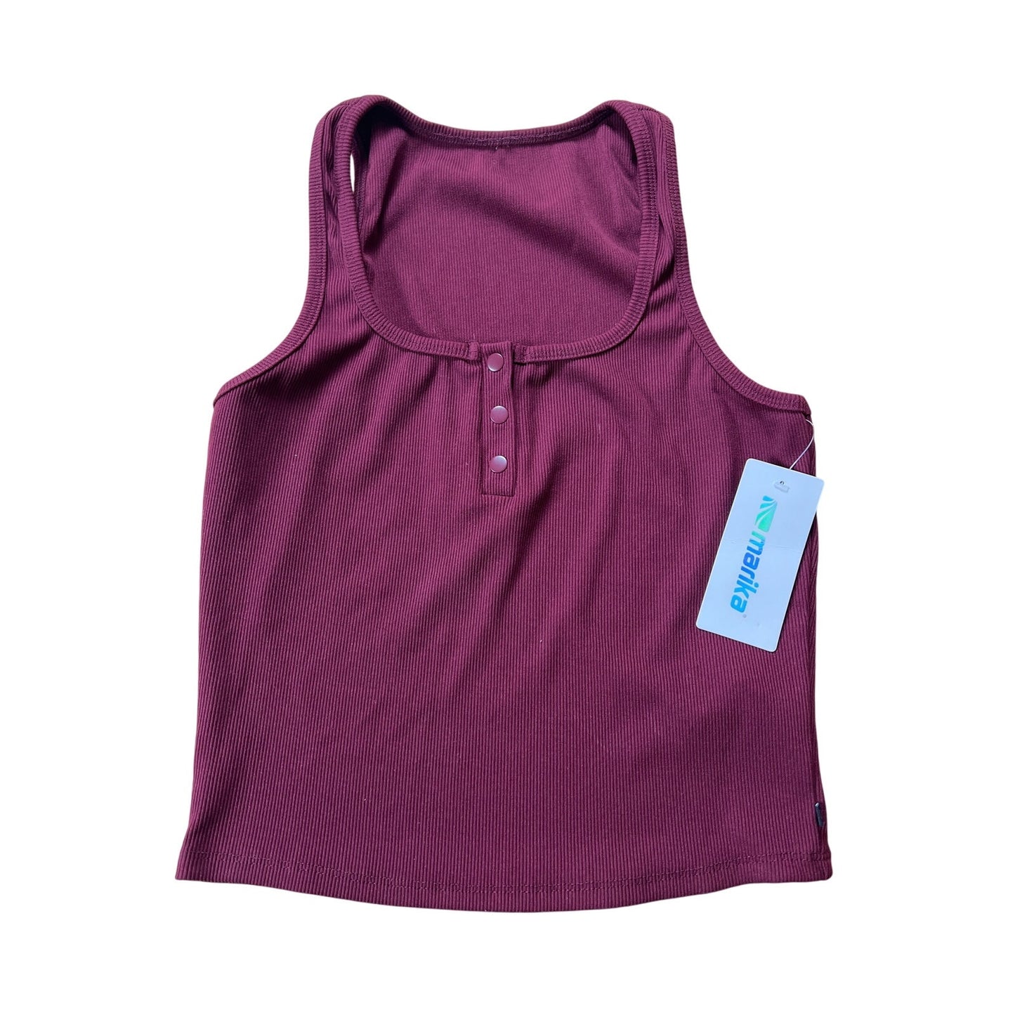 NWT Marika Burgundy Activewear Women Tank Top Size L