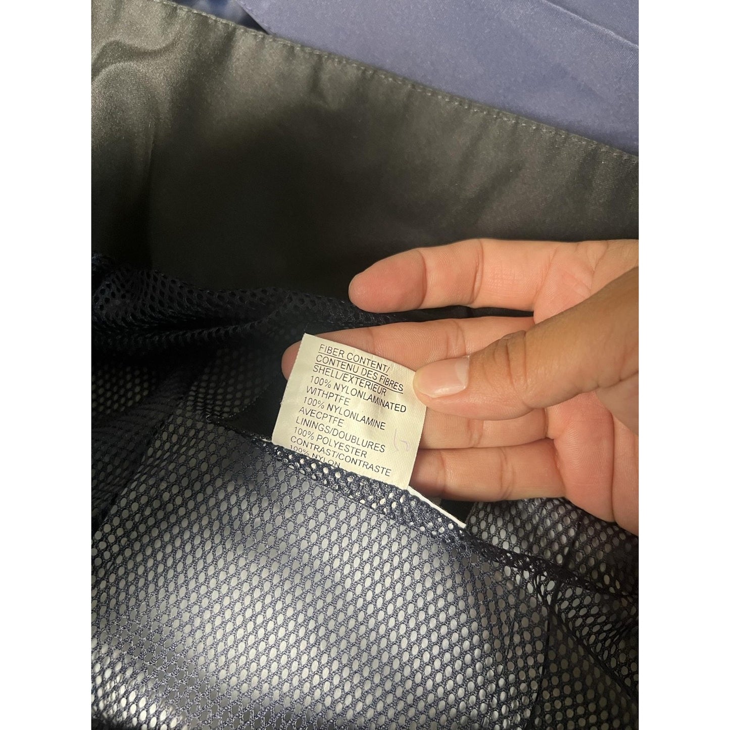 The North Face Jacket Mens L Blue Softshell Rain Coat GORE-TEX Hooded Waterproof
